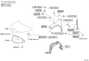 Front Fender (Right) 53801-F4050 for Toyota C-HR