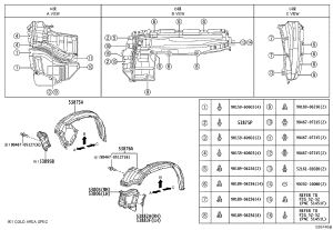 Front Fender Sealing Strip (Left) 53883-0C040 for Toyota Tundra