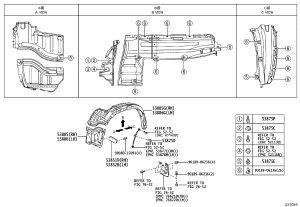 Right Side Fender Mudguard Seal Subassembly 53807-0C011 for Toyota SEQUOIA