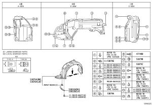 Front Fender Lining Guard 53852-0N020 for Toyota Crown