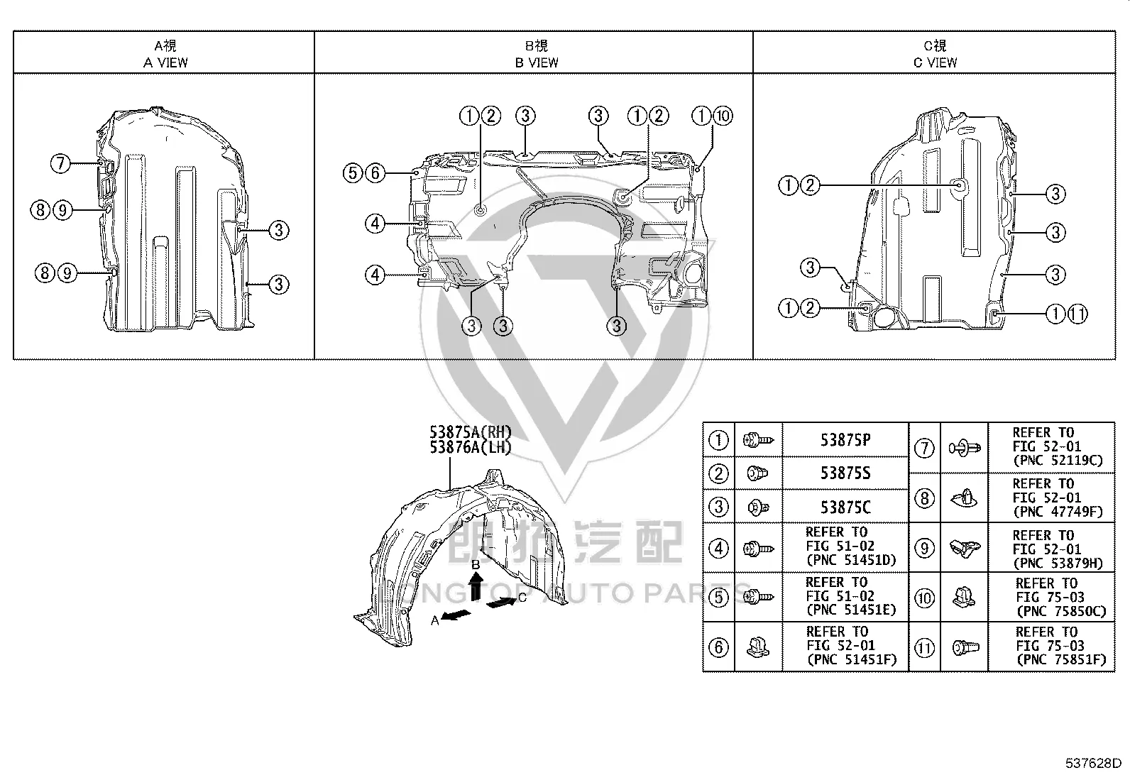 Snap Fastener 90189-06065 for Toyota 4RUNNER