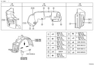 Inner Fender (Front Left) 53806-48021 for Toyota Harrier