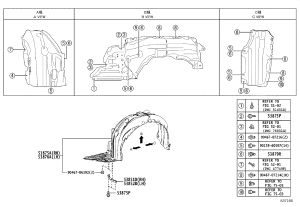 Front Fender Liner Left 53806-53070 for Lexus IS