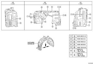 Front Fender Moulding Upper Left 53808-33010 for Lexus ES350
