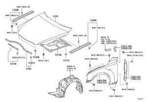 Front Fender Right 53811-0P020 for Toyota Reiz
