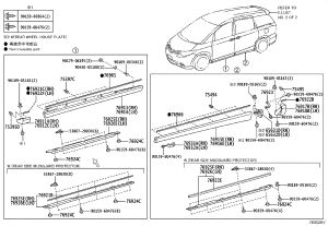 Front Door Exterior Trim Panel 76914-28070 for Toyota Previa