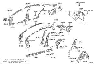 Outer Plate of Rear Wheel Housing 61631-33080 for Lexus ES