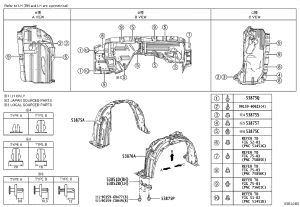 Front Fender Inner Liner 53851-0A160 for Toyota Front Lander
