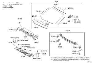 Front Windshield Lower Corner Left 53867-08030 for Toyota Sienna