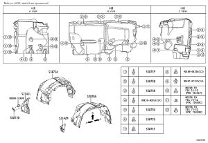 Inner Fender (Left) 53876-0C100 for Toyota Tundra