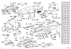 Lower Left Dashboard Trim Panel 55402-50900 for Lexus LS430