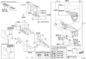 Center Console Housing 58810-53471 for Lexus IS