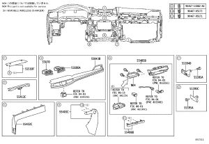 Instrument Panel Protector 55043-60070-C0 for Lexus LX450D
