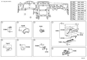 Dashboard 1 Decorative Buffer Pad 55448-60070 for Lexus GX400