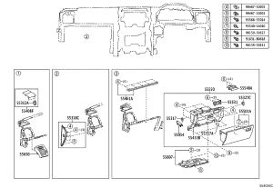 Glove Box Cover Stopper Subassembly 55054-22030 for Toyota Alphard