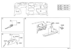Glove Box Cover Damper 55054-47010 for Toyota ALPHARD