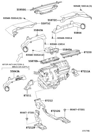 Air Duct Assembly 87220-0R020 for Toyota RAV4