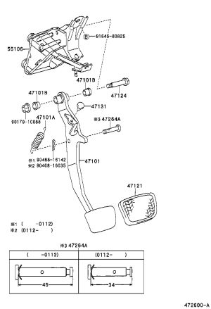 Brake Pedal Bracket 55106-33080 for Toyota Camry