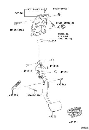 Brake Pedal Bracket 55106-48160 for Toyota Highlander