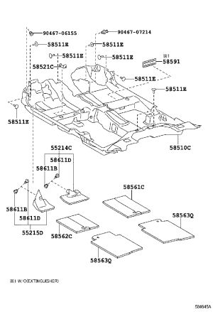Snap Fastener 55239-48020 for Toyota ALPHARD
