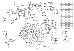 Instrument Panel Shell 55301-35281B0 for Toyota FJ Cruiser