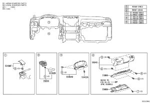 Side Instrument Panel Sub-Assembly 55302-0N010 for Toyota Crown