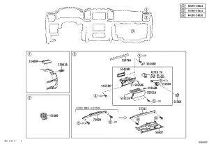 Instrument Panel Housing Lower 55312-60071 for Toyota Land Cruiser