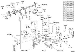 Instrument Panel Shell 55401-33211 for Lexus ES240