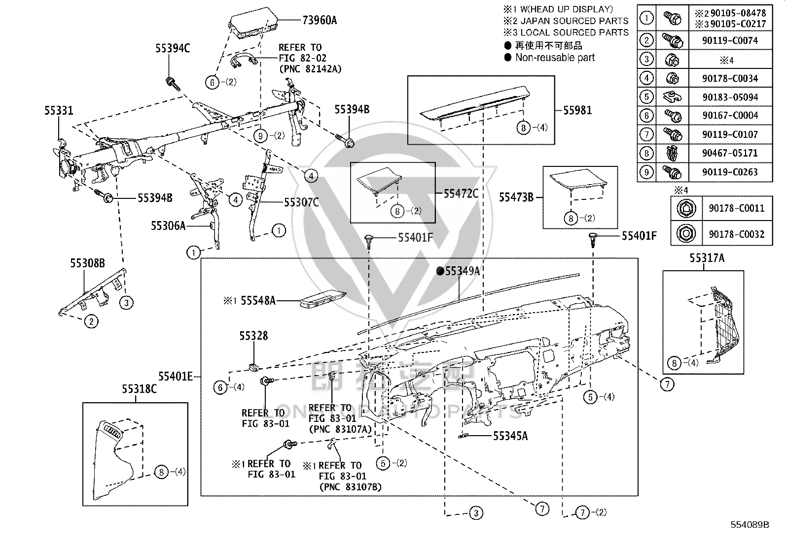 Snap Fastener 5534512060 Cross Reference | LongTopAuto