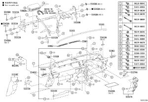 Instrument Panel No. 5 Cushion 55355-30100 for Lexus GS Series