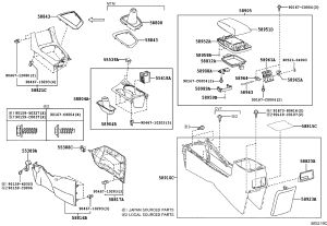 Console Right Mounting Bracket 55388-02180 for Toyota Corolla