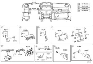 Instrument panel No. 1 right inner bracket cover 5539442030 5539442030B1 for Toyota RAV4