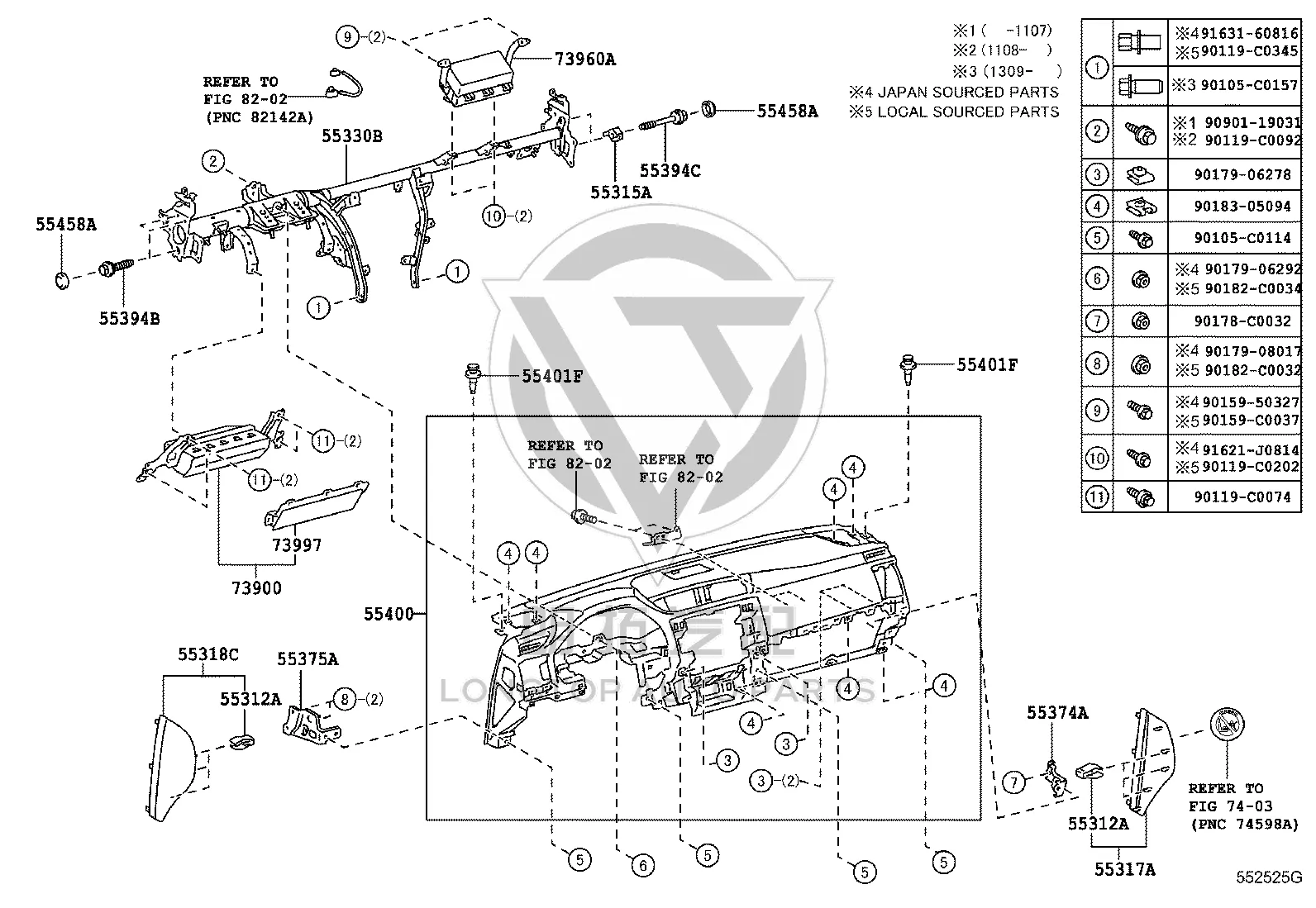 Co-pilot Airbag 73960-0P020 for Toyota Reiz