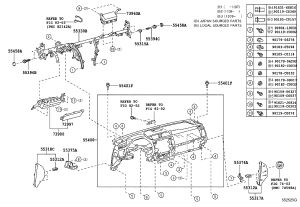 Instrument panel shell 55400-0P020C0 for Toyota Reiz