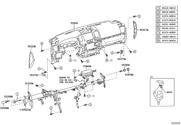 Dashboard Housing 55400-60031 for Toyota Land Cruiser