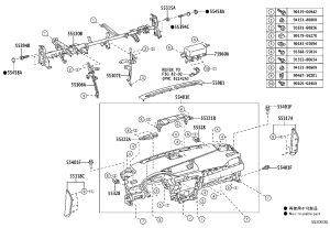 Dashboard Housing 55401-33181E3 for Lexus ES