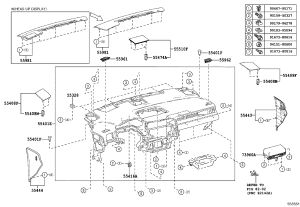 Dashboard Housing (Top) 55401-48210-C1 for Lexus RX