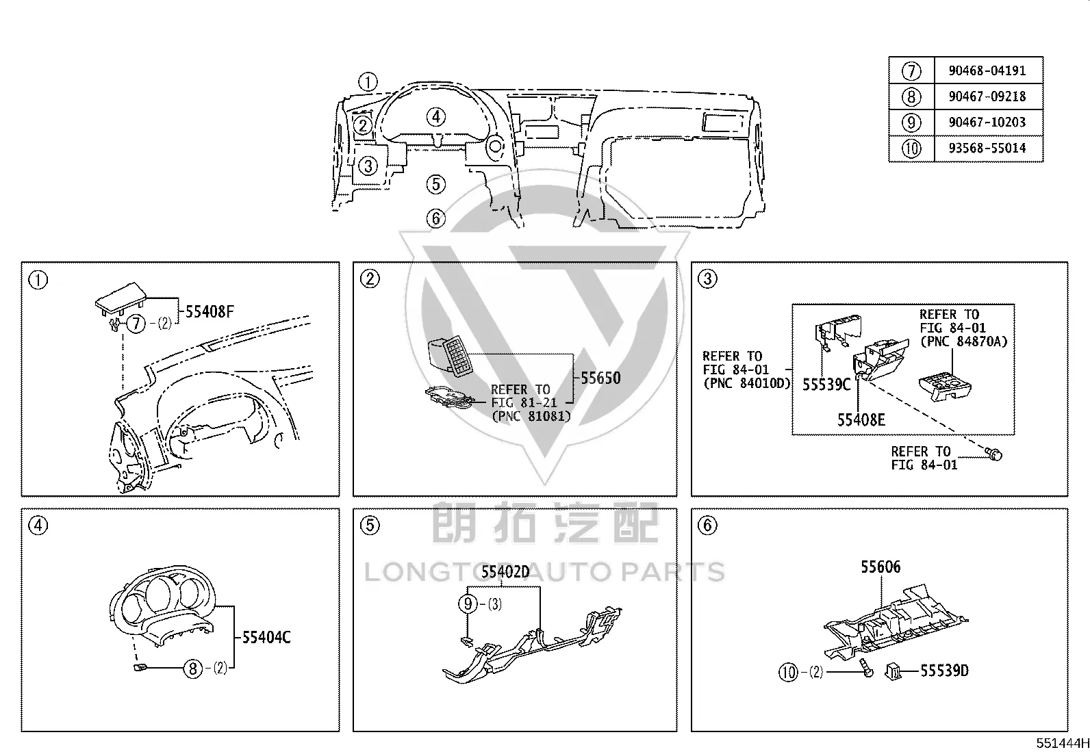 Lower Left Dashboard Trim Panel 55402-30150 for Lexus GS