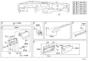 Instrument Panel Trim Panel Sub-Assembly 55403-08020 for Toyota Sienna