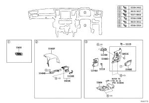 Instrument Panel Tea Cup Holder 55618-58300 for Lexus LM350