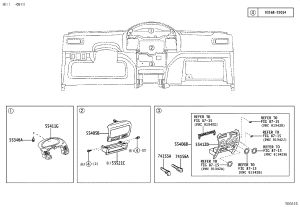 Central Instrument Cluster Trim Panel Sub-Assembly 55405-0D290 for Toyota Vios