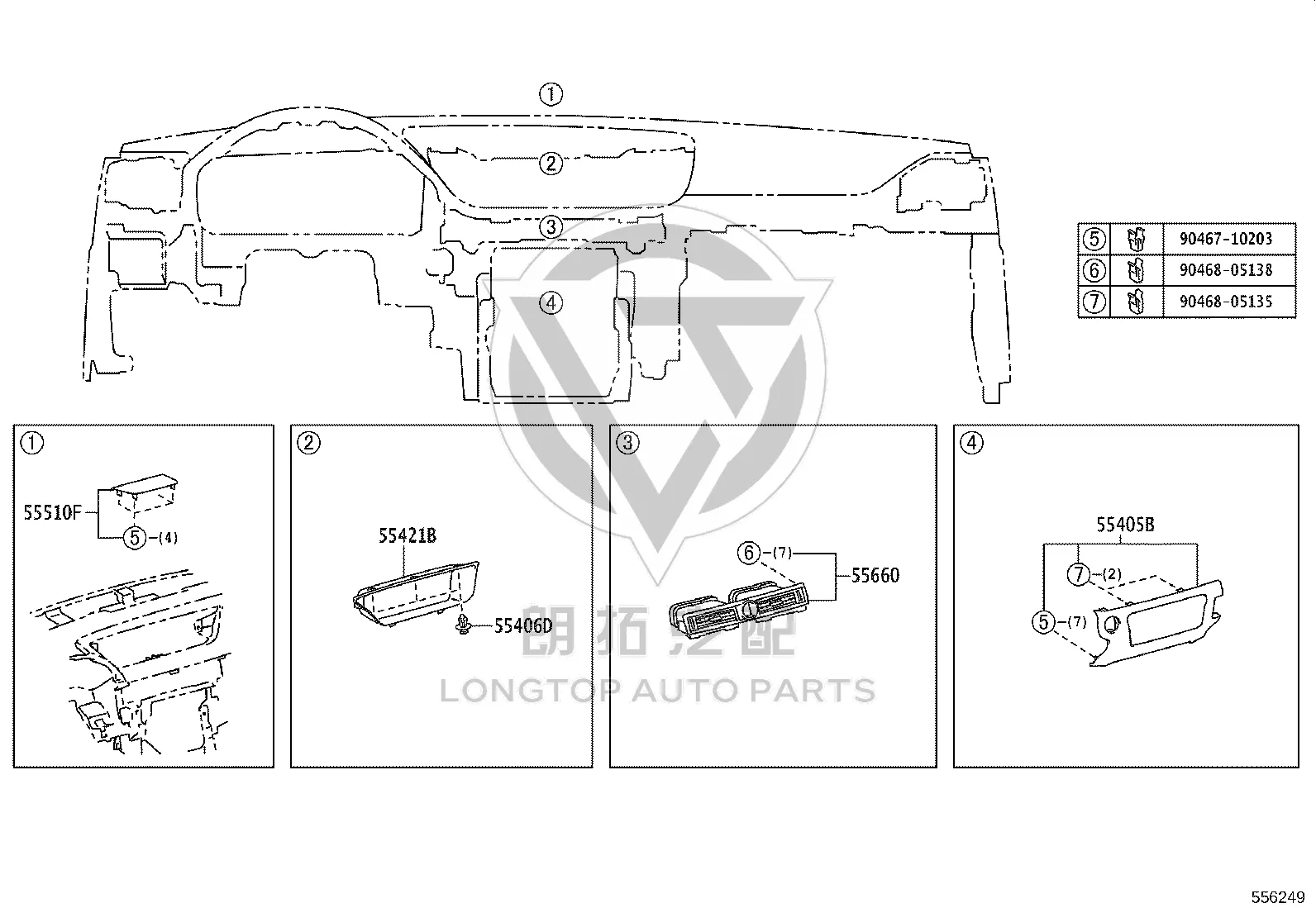 Air Conditioner Controller Trim Panel 55405-30470-C0 for Lexus GS F