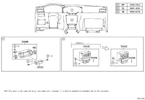 Air Conditioning Control Panel Trim 55420-12360 for Toyota Corolla
