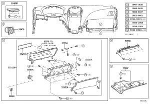 Dashboard Glove Box Lid 55501-33150A2 for Lexus ES240