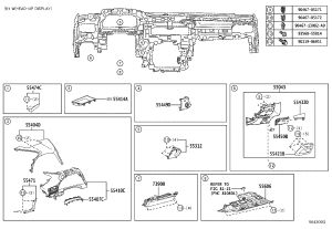 Driver Knee Airbag 73900-33140 for Lexus ES