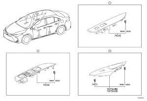 Snap fastener 554166-0030 for Toyota 4RUNNER