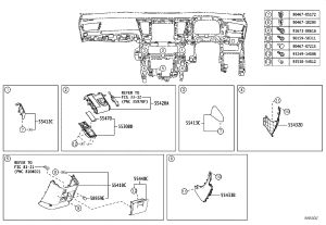 Dashboard Panel Left 55433-58020 for Toyota ALPHARD