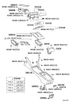 Instrument Cluster Upper Trim Panel 55421-50010 for Lexus LS430