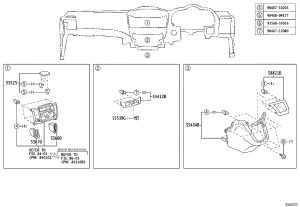 Instrument panel speaker cover (right) 55510-48010 for Toyota HARRIER