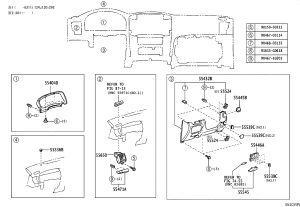 Instrument Panel Trim Left 55432-60411 for Toyota Land Cruiser Prado